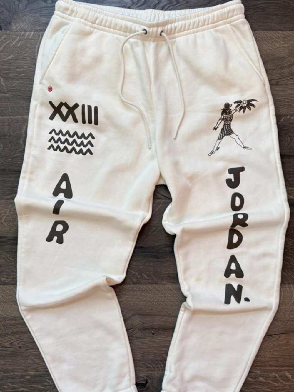 Jordan Air Jordan Cream White Sweatpants with...